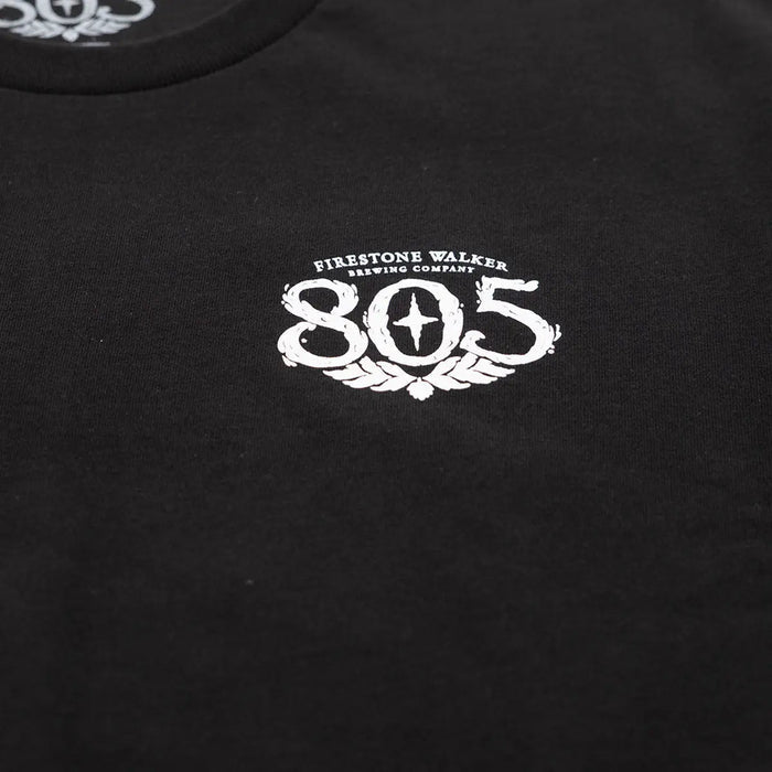 805 Helmet Head short sleeve tee by Fasthouse in black, further product view of the garment