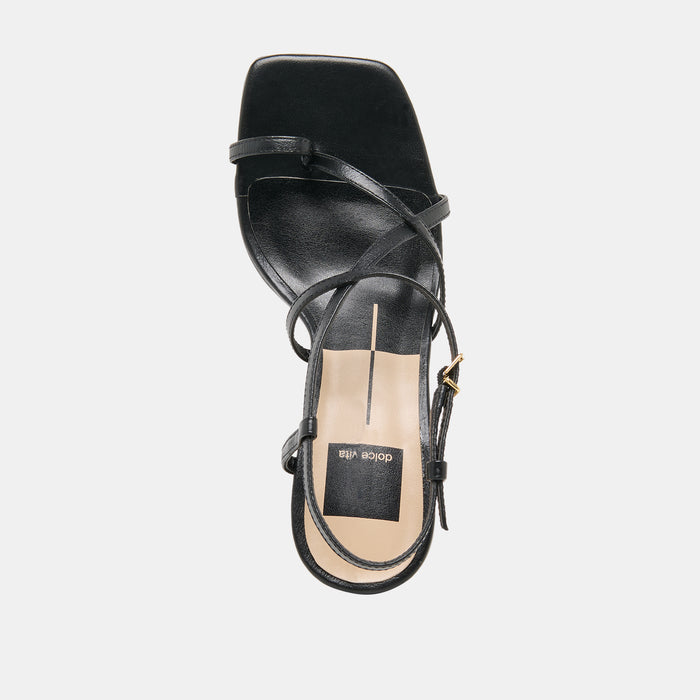 AYLEE WEDGES BLACK LEATHER