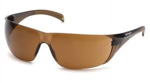 Pyramex Billings frameless lightweight safety glasses with sandstone bronze lens and temples