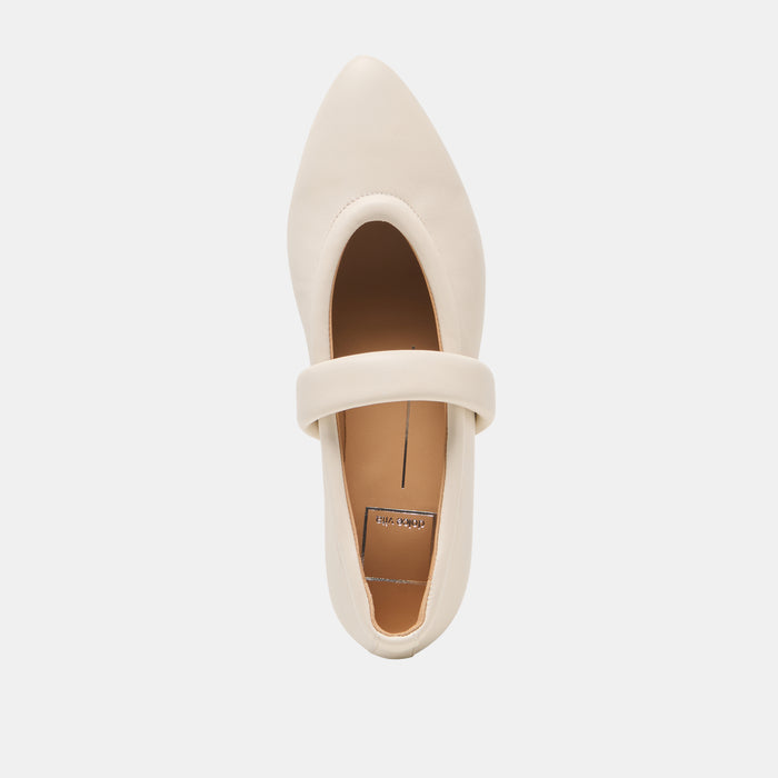 FERA BALLET FLATS OFF WHITE LEATHER