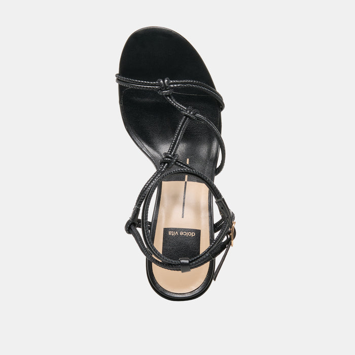 FIZZY HEELS BLACK LEATHER