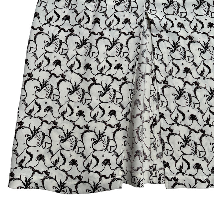 Floral Black & White Dress - S