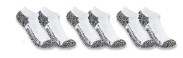Carhartt Force midweight low cut socks in white, three pack