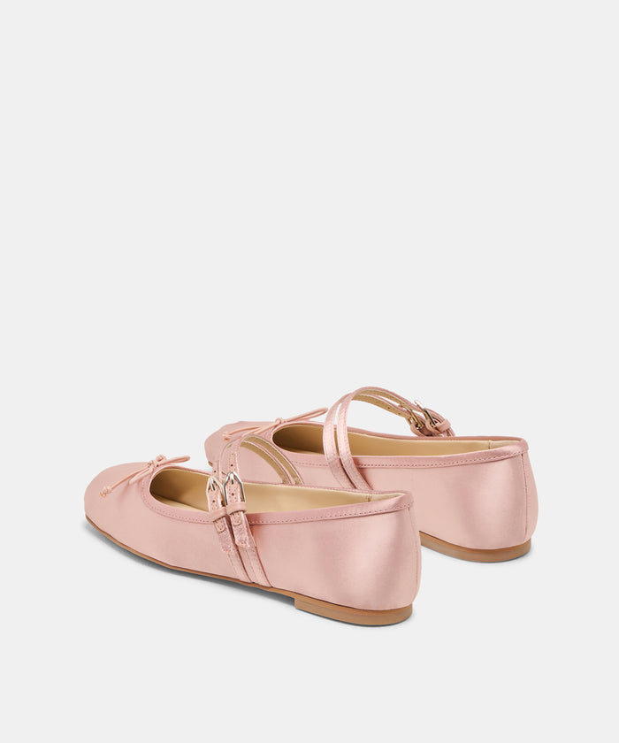 GIBSEN BALLET FLATS BLUSH SATIN