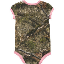 Carhartt infant girls camo deer bodysuit in Mossy Oak print, additional product image