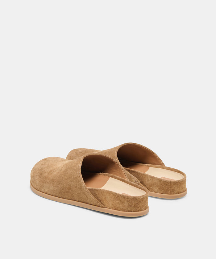 JONEY FLATS LT BROWN SUEDE