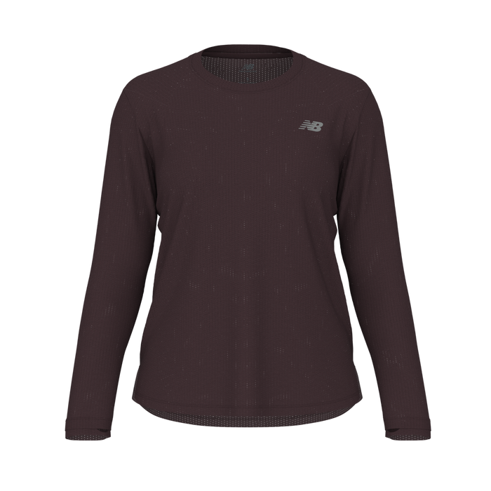 New Balance Women's RC Essential Long Sleeve - Cherry Leather
