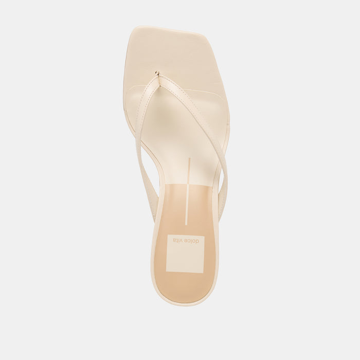 RAMIA HEELS BONE LEATHER