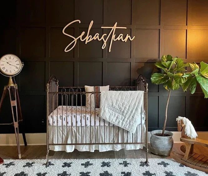 Sugar + Maple | Script Wood Name Sign