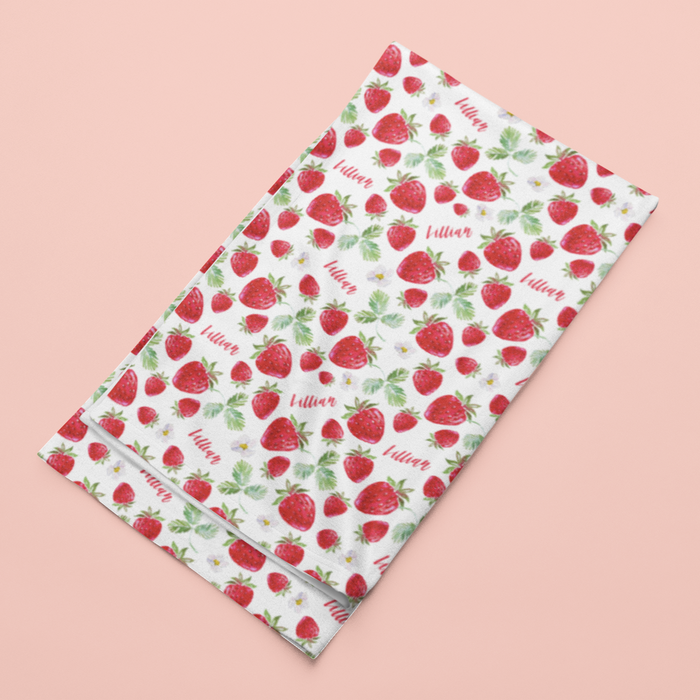 Sugar + Maple Stretchy Blanket | Sweet Strawberry