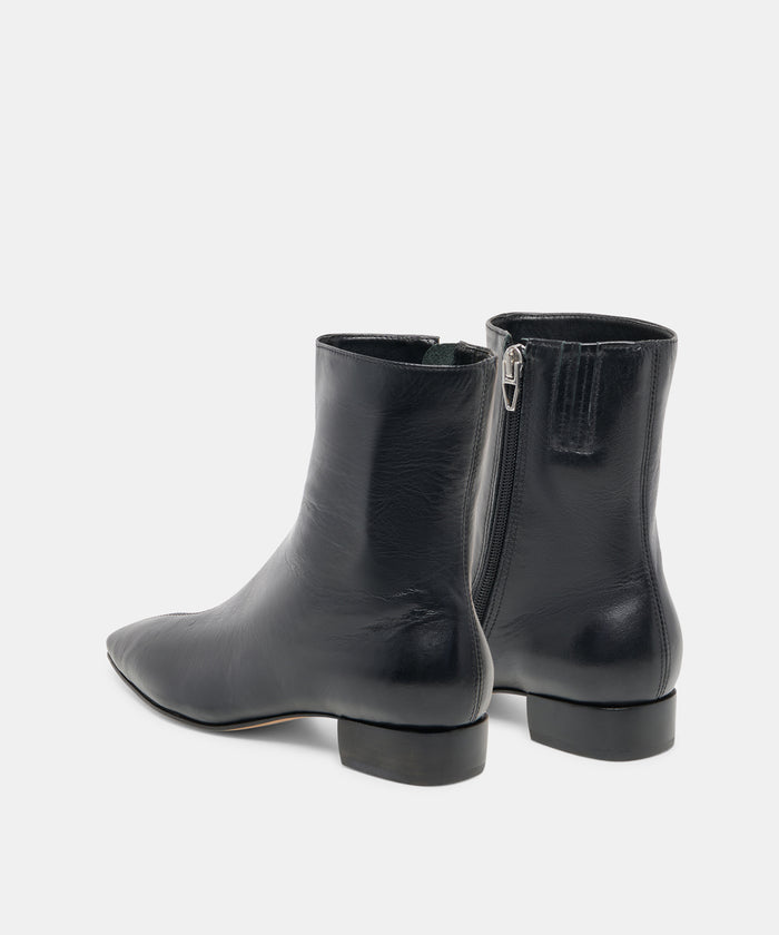 TARINE BOOTIES BLACK LEATHER