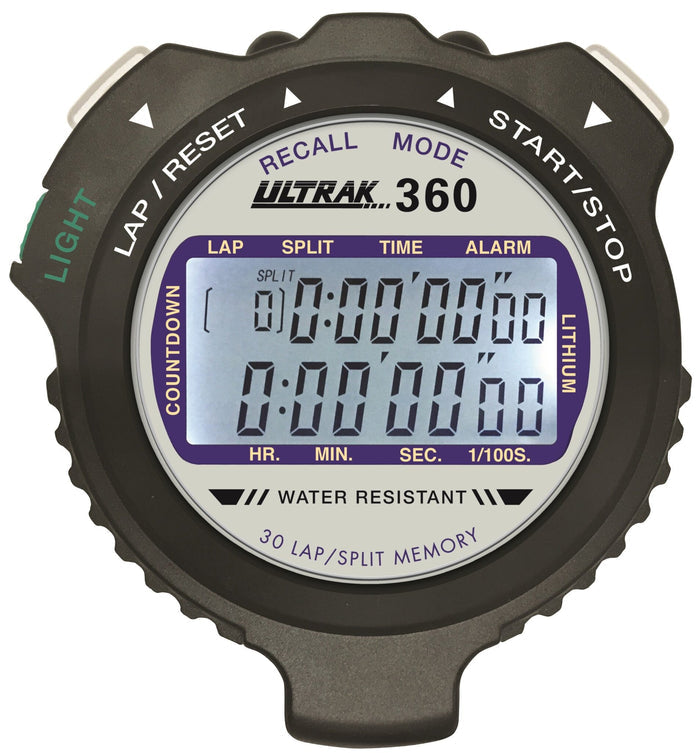 Ultrak 360 – 30-Lap Memory Stopwatch with EL Backlight (2-Line) — Timing & Stopwatches