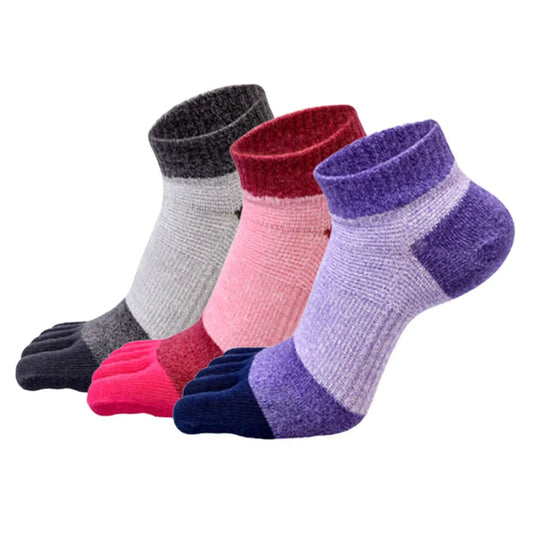 Womens 3 Pairs Athletic Gym Crew Toe Socks Pantsnsox