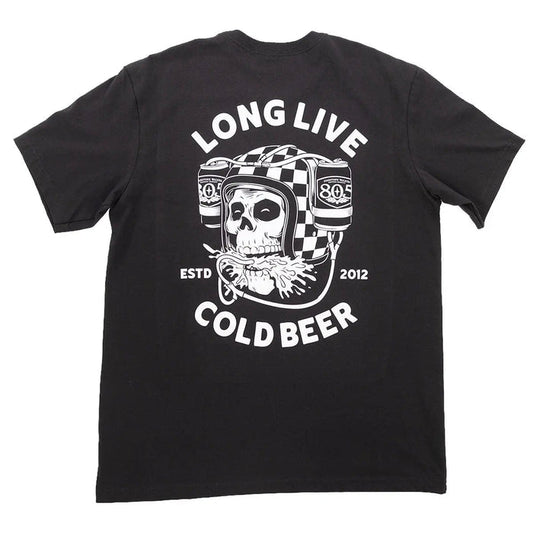 805 Helmet Head short sleeve graphic tee by Fasthouse in black, available in big and tall sizes