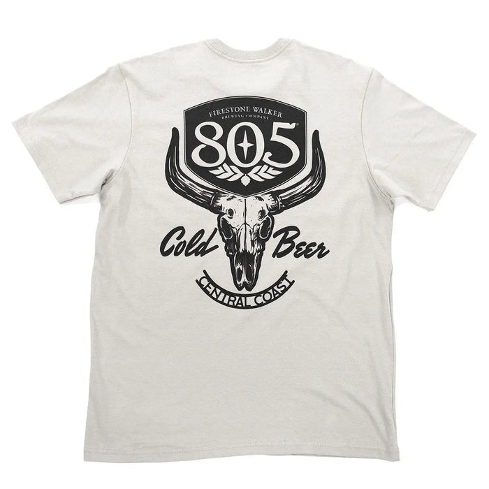 805 Outlaw short sleeve graphic tee by Fasthouse in light gray, available in big and tall sizes