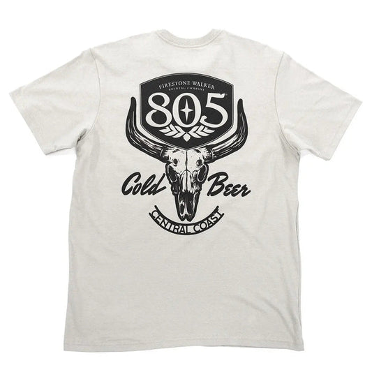 805 Outlaw short sleeve graphic tee by Fasthouse in light gray, available in big and tall sizes