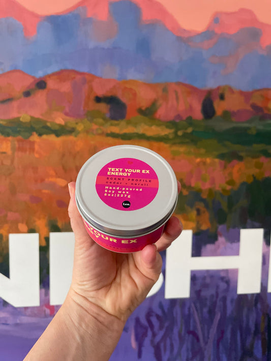 Soy Candle Tins 8 Oz Spring 2026 Collection - Text Your Ex Energy