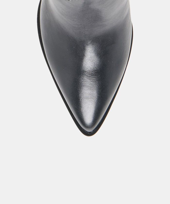 ALIMA EXTRA WIDE CALF BOOTS BLACK LEATHER