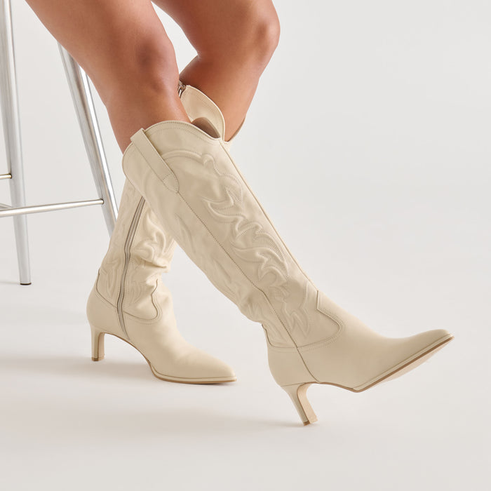 ALISA BOOTS CREME LEATHER