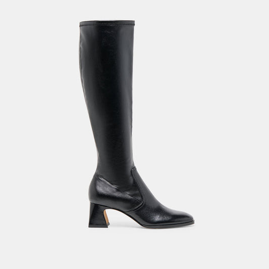 Alivia Black Leather Boots | Dolce Vita