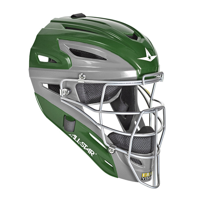 All-Star S7 Adult Catcher's Helmet Graphite Two-Tone - Dark Green