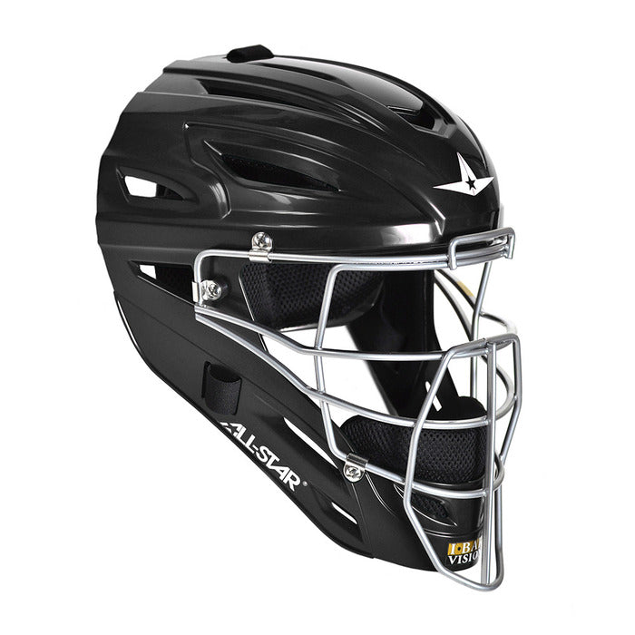All-Star S7 Adult Catcher's Helmet Solid - Black