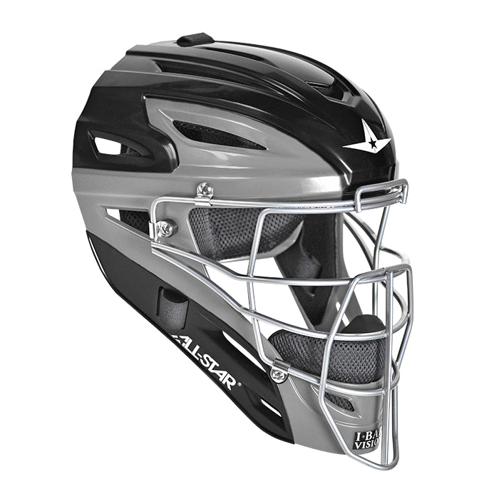 All-Star S7 Youth Catcher's Helmet Graphite Two-Tone - Black