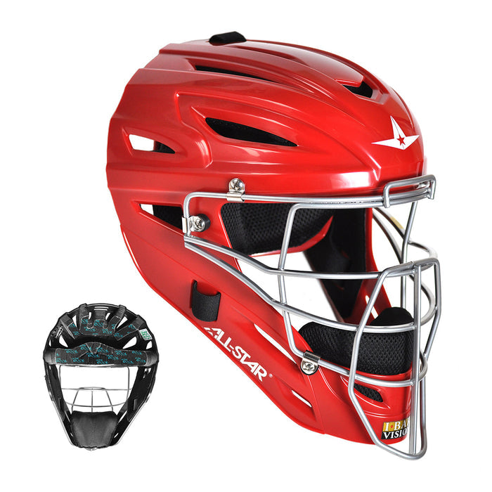 All-Star Ultra Cool Youth Catcher's Helmet - Scarlet