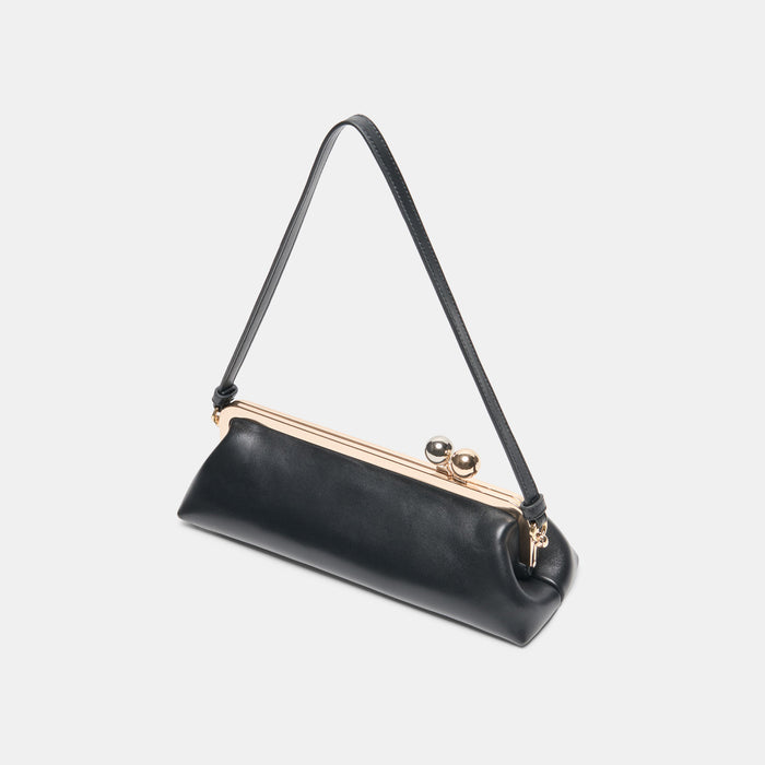 AMBRIAA SHOULDER BAG BLACK LEATHER