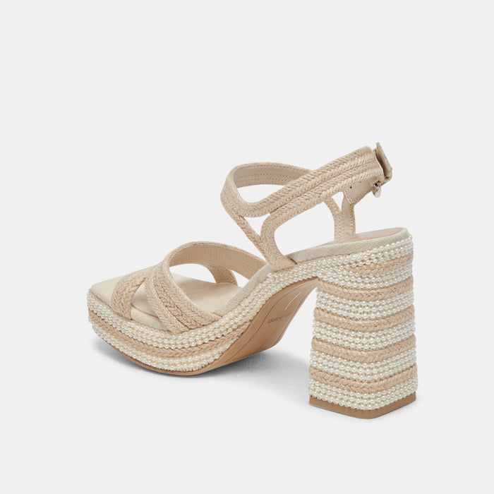 ANIRA PEARL HEELS IVORY PEARLS