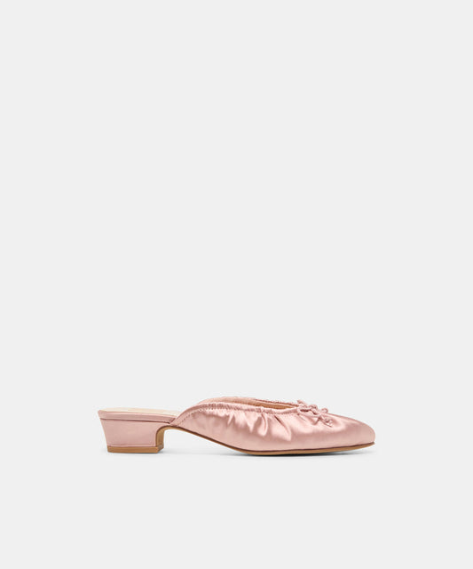 ARDENA SATIN Lt Blush Satin Ballet Heels | Dolce Vita