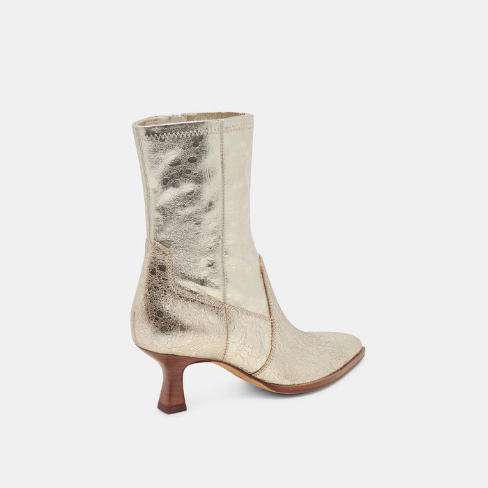 ARYA WIDE CALF BOOTS LIGHT GOLD DISTRESSED LEATHER