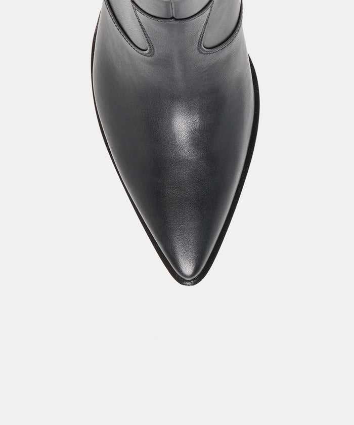 ASHTIN BOOTIES BLACK LEATHER