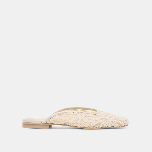 Aubrie Ivory Macrame Mesh Flats | Dolce Vita