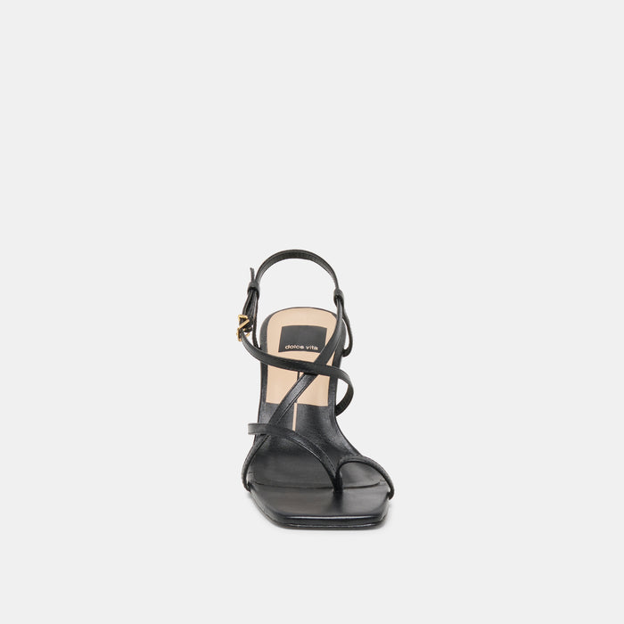 AYLEE WEDGES BLACK LEATHER