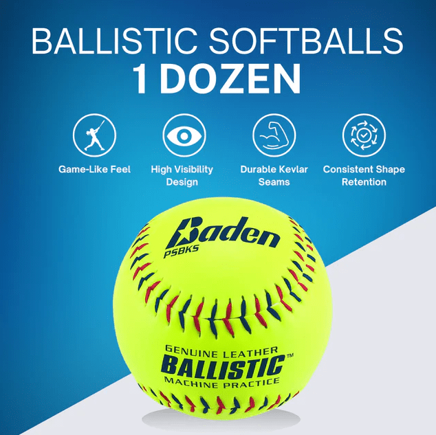 Baden Ballistic™ Seamed Pitching Machine Training/Practice Softball — Practice/Training (image 3)