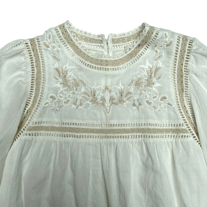Beige Laced Blouse - XS