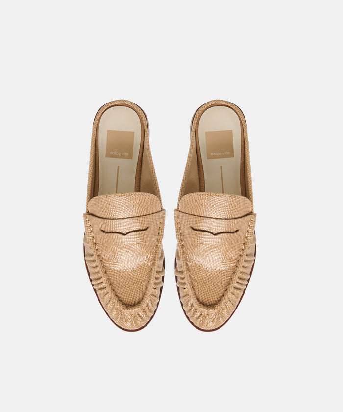 BETZY LOAFERS LATTE EMBOSSED SUEDE