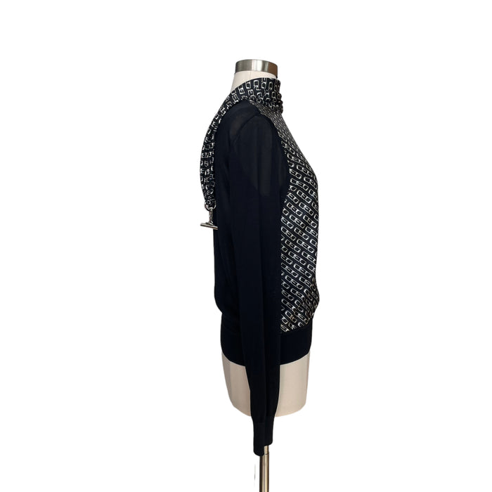 Black Chain Link Top - S