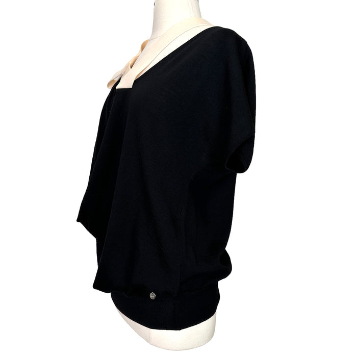Black & Cream Top - L