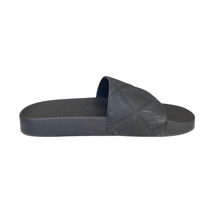 Black Rubber Slides - 8