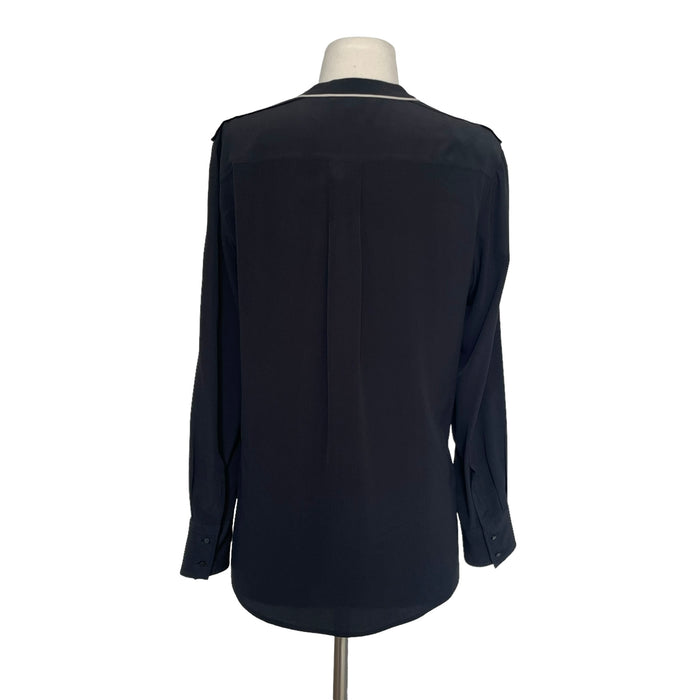 Black Silk Shirt - S/M