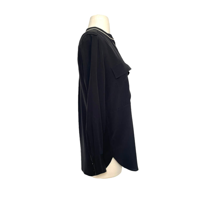 Black Silk Shirt - S/M