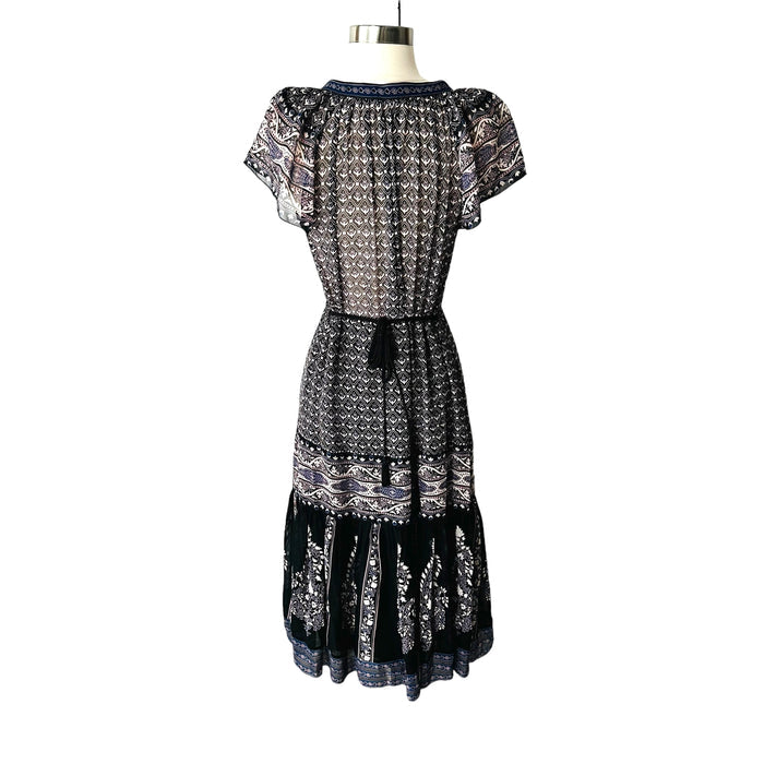 Blue & Cream Dress - XS