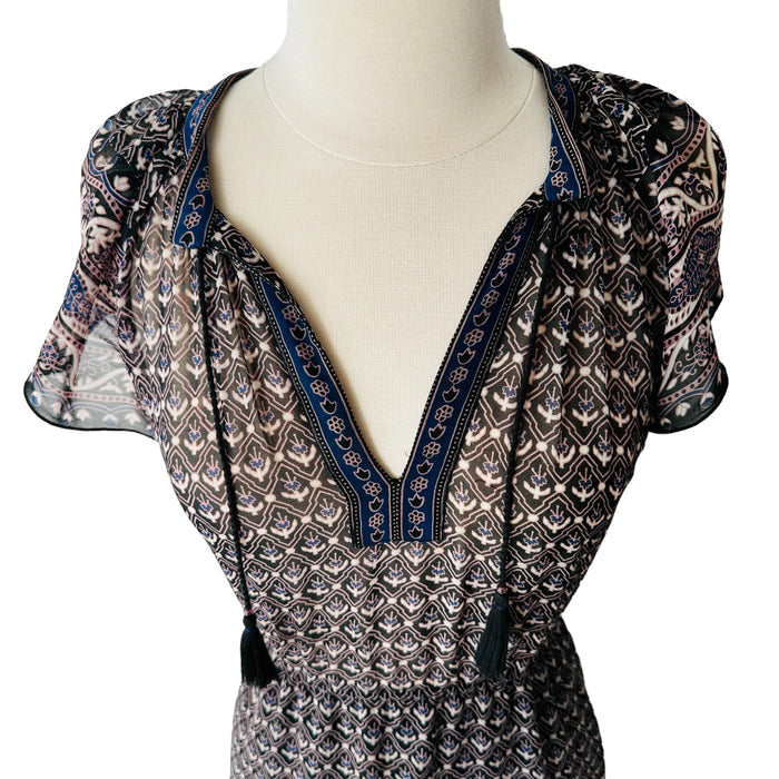 Blue & Cream Dress - XS