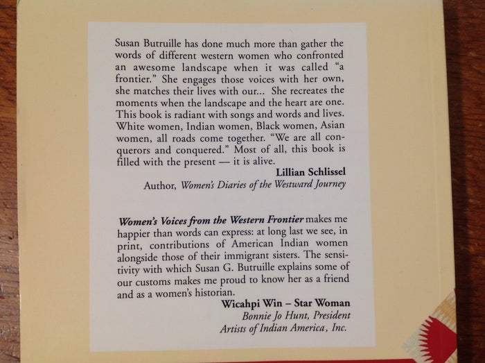 BOOKS - Women's Voices from the Western Frontier