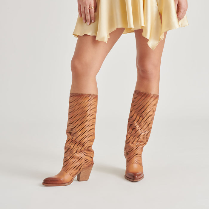 BOONE BOOTS COGNAC LEATHER
