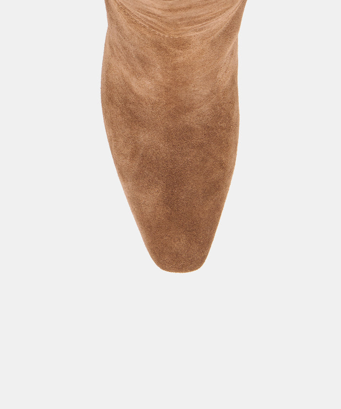 BRION WIDE CALF BOOTS COCOA SUEDE
