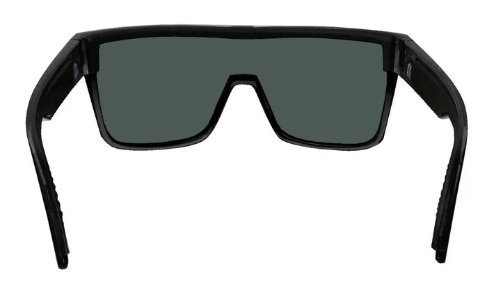 Back view of the Bomber Buzz Bomb blue mirror safety sunglasses without side shields