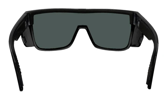 Bomber Buzz Bomb blue mirror safety sunglasses shown with the removable side shields